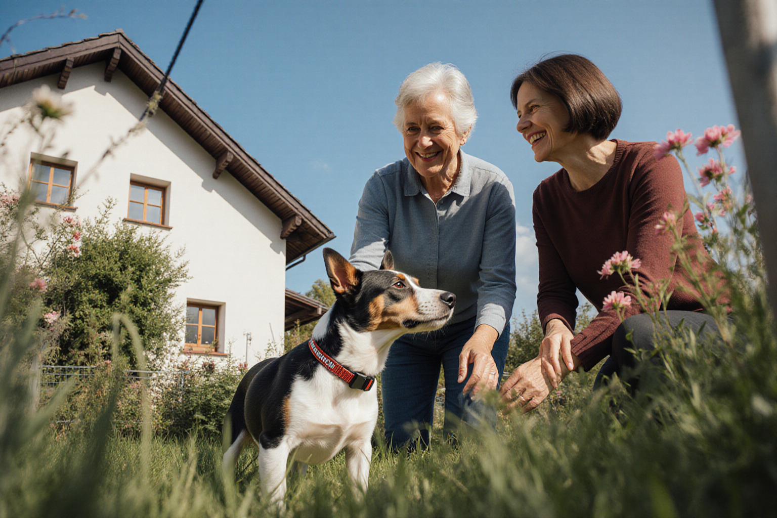 Gemeinsamer Hausgartenrundgang mit Hund